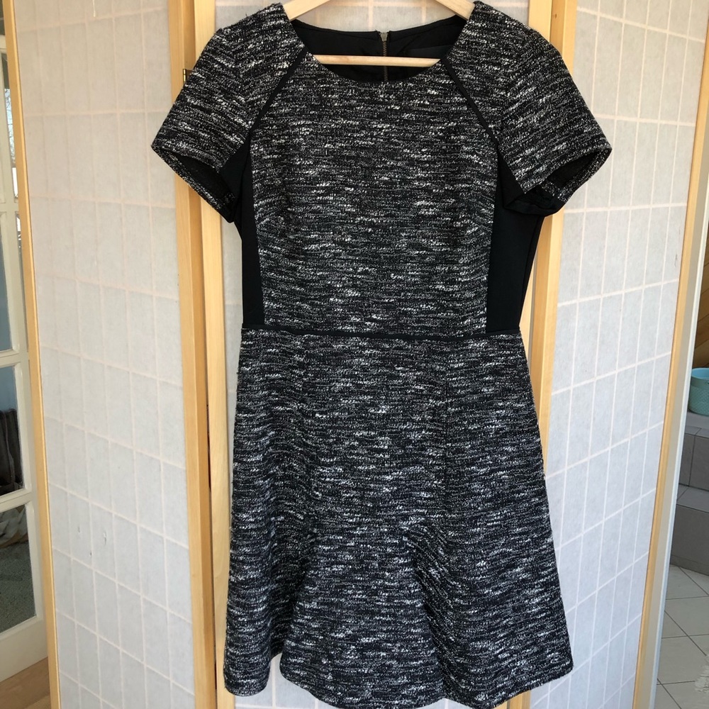 J Crew textured dress with side and back panelling.